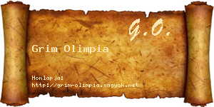 Grim Olimpia névjegykártya